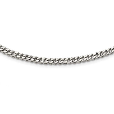 Image of 24" Stainless Steel 5mm Polished Franco Chain Necklace