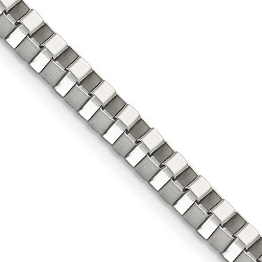 Image of 24" Stainless Steel Polished 4mm Box Chain Necklace