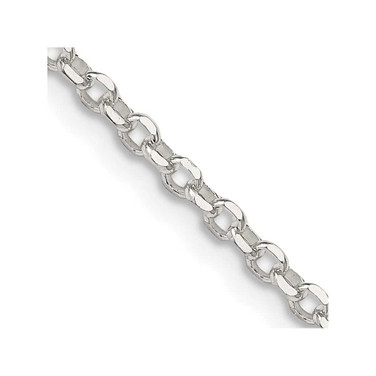 Image of 24" Sterling Silver 2.5mm Diamond-cut Cable Chain Necklace