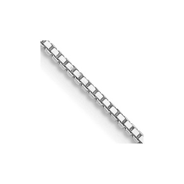Image of 24" Sterling Silver Rhodium-plated 1.1mm Box Chain Necklace