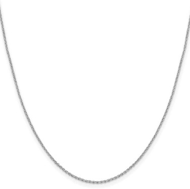 Image of 24" Sterling Silver Rhodium-plated 1.25mm Diamond-cut Forzantina Cable Chain Necklace