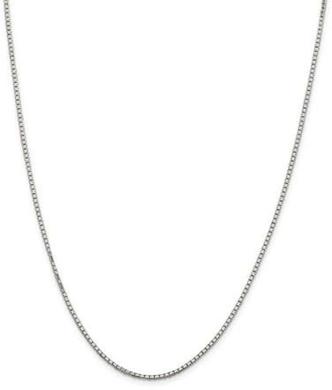 Image of 26" Sterling Silver 1.7mm 8 Sided Diamond-cut Box Chain Necklace