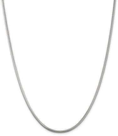 Image of 26" Sterling Silver 2.5mm Round Snake Chain Necklace