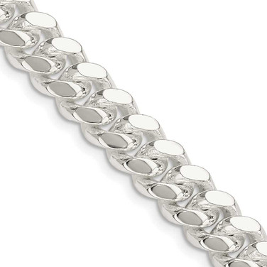 Image of 26" Sterling Silver 9mm Polished Domed Curb Chain Necklace