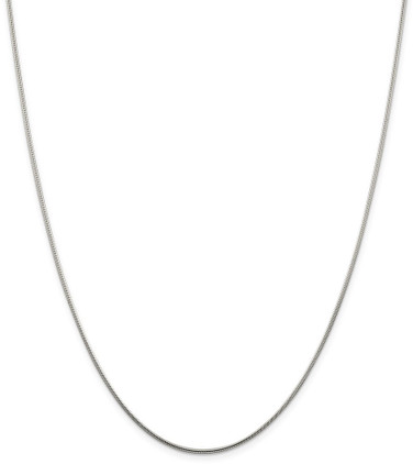 28" Sterling Silver 1.25mm Snake Chain Necklace