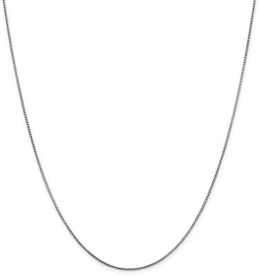 30" Sterling Silver 1mm Round Franco Chain Necklace