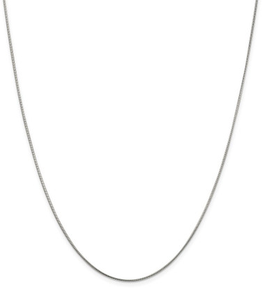 30" Sterling Silver Rhodium-plated 1mm Round Snake Chain Necklace