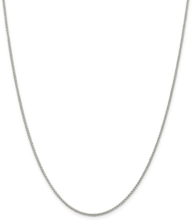 36" Sterling Silver 1.5mm Round Spiga Chain Necklace