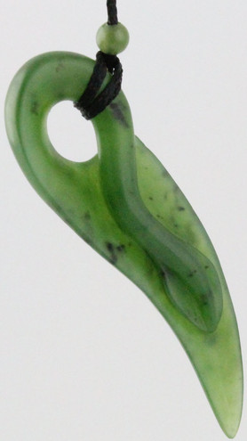 40mm Genuine Natural Nephrite Jade Double Layer Leaf Pendant
