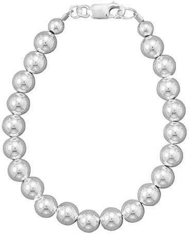 Image of 8" Sterling Silver 7mm Strand Necklace