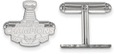 925 Silver NHL LogoArt 2018 Stanley Cup Champions Washington Capitals Cuff Links