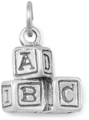 Image of ABC Blocks Charm 925 Sterling Silver