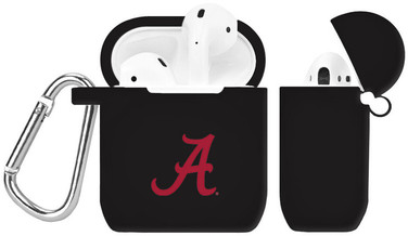 Alabama Crimson Tide Silicone Case Cover Compatible with Apple AirPods Battery Case - Black
