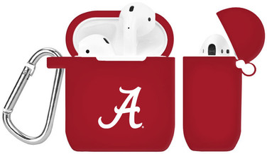 Alabama Crimson Tide Silicone Case Cover Compatible with Apple AirPods Battery Case - Crimson Red