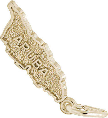 Image of Aruba Map Charm (Choose Metal) by Rembrandt