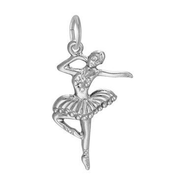 Image of Ballet Dancer w/ Tutu Charm (Choose Metal) by Rembrandt