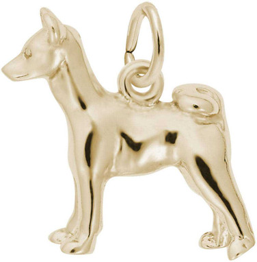 Image of Basenji Dog Charm (Choose Metal) by Rembrandt
