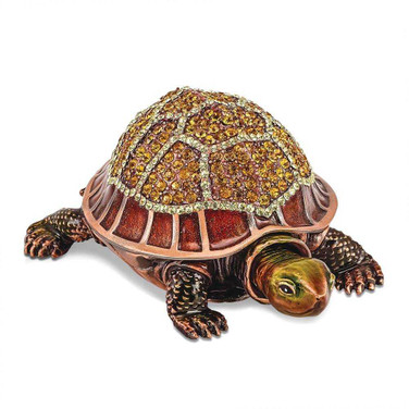 Image of Bejeweled RHODA Tortoise w/Moving Head Trinket Box (Gifts)