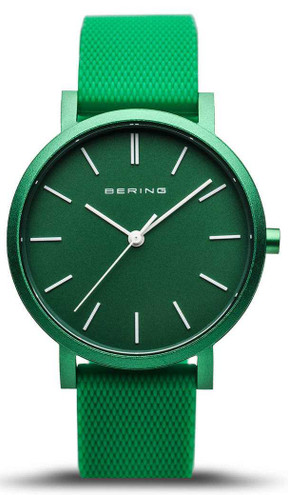 Image of Bering Time Watch - True Aurora Unisex Green Dial and Mesh Band 16934-899