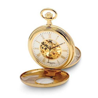 Image of Charles Hubert Gold-Finish White Dial Pocket Watch XWA4909