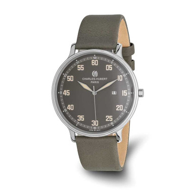 Image of Charles Hubert Stainless Steel Grey Dial Quartz Watch