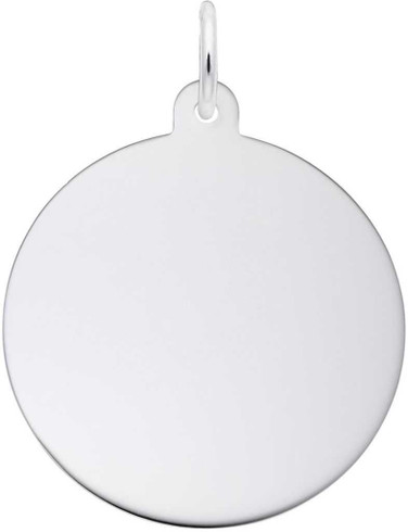 Image of Classic Large Round Disc Charm (Choose Metal) by Rembrandt