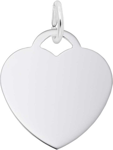 Image of Classic Medium Heart Charm (Choose Metal) by Rembrandt