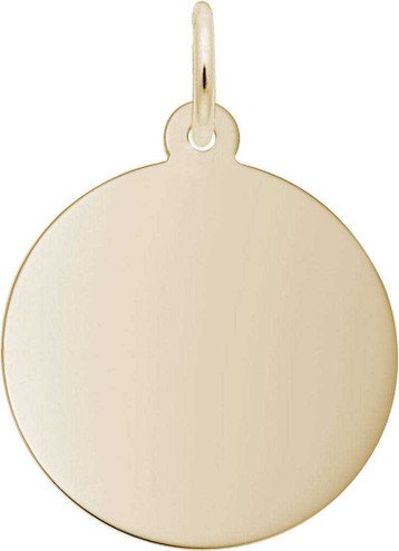 Image of Classic Medium Round Disc Charm (Choose Metal) by Rembrandt