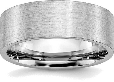 Image of Cobalt Flat Satin 8mm Band Ring