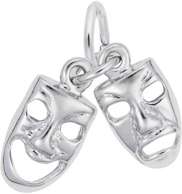 Image of Comedy & Tragedy Charm (Choose Metal) by Rembrandt