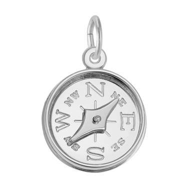 Image of Compass w/ Needle Charm (Choose Metal) by Rembrandt