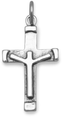 Crucifix Charm 925 Sterling Silver