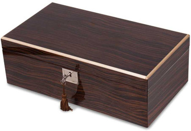 Image of Ebony Veneer High Gloss Finish Multi Use Locking Collector Box