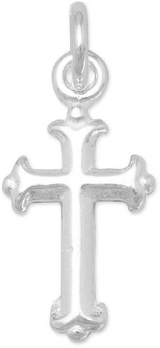 Image of Extra Small Silver Cross Charm 925 Sterling Silver