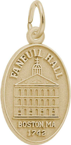 Image of Faneuil Hall Oval Charm (Choose Metal) by Rembrandt