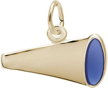 Image of Flat Painted Megaphone Charm w/ Blue Enamel (Choose Metal) by Rembrandt
