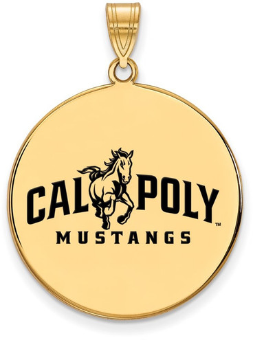 Gold Plated 925 Silver California Polytechnic State U XL Enamel Pendant LogoArt