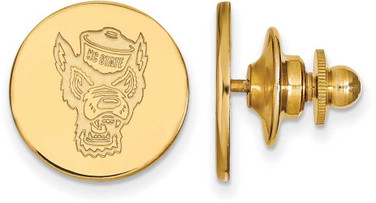 Image of Gold Plated 925 Silver North Carolina State University Lapel Pin LogoArt GP052 Image of Gold Plated 925 Silver North Carolina State University Lapel Pin LogoArt GP052