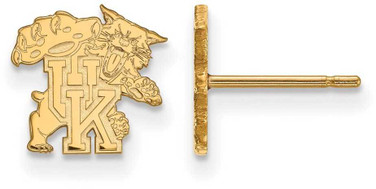 Image of Gold Plated 925 Silver University of Kentucky XSmall Earrings LogoArt GP050UK