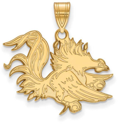 Image of Gold Plated 925 Silver University of South Carolina Lg LogoArt Pendant GP046USO