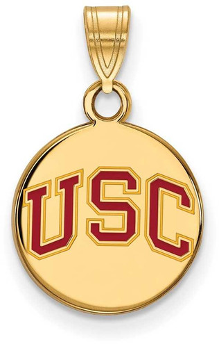 Image of Gold Plated 925 Silver University of Southern California Pendant LogoArt GP047