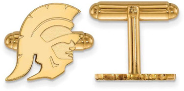 Image of Gold Plated Silver University of Southern California Cuff Links LogoArt GP028USC