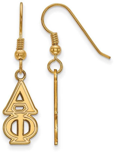 Image of Gold Plated Sterling Silver Alpha Phi Dangle Medium Earrings by LogoArt