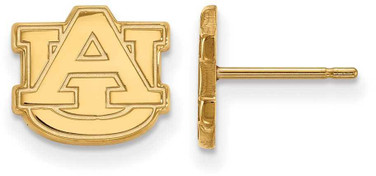 Image of Gold Plated Sterling Silver Auburn University XSmall Post Earrings LogoArt GP00