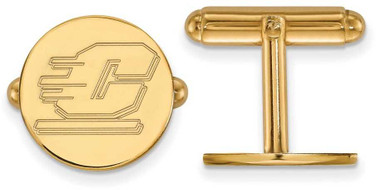 Image of Gold Plated Sterling Silver Central Michigan University Cuff Links by LogoArt Image of Gold Plated Sterling Silver Central Michigan University Cuff Links by LogoArt