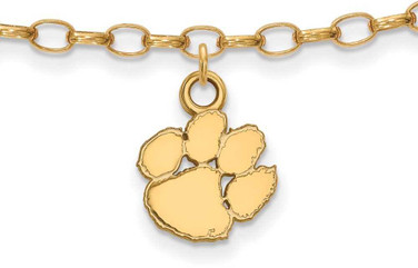 Image of Gold Plated Sterling Silver Clemson University Anklet by LogoArt