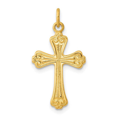 Image of Gold Plated Sterling Silver Cross Charm