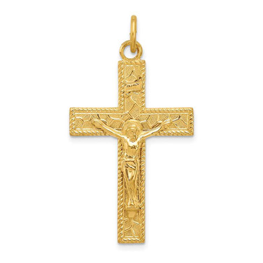 Image of Gold Plated Sterling Silver Inri Crucifix Pendant QC5466