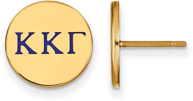 Image of Gold Plated Sterling Silver Kappa Kappa Gamma Post Earrings by LogoArt GP032KKG