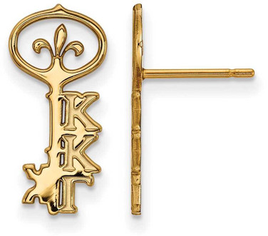 Image of Gold Plated Sterling Silver Kappa Kappa Gamma XSmall Post Earrings LogoArt GP038